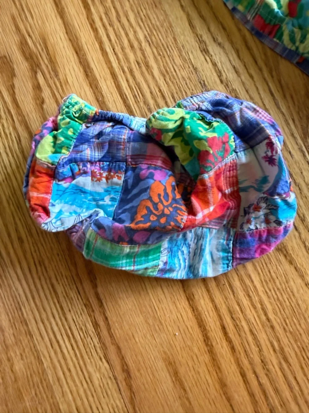Colorful Patchwork Halter Dress and Bloomer Set - Multicolor - Picture 3 of 4